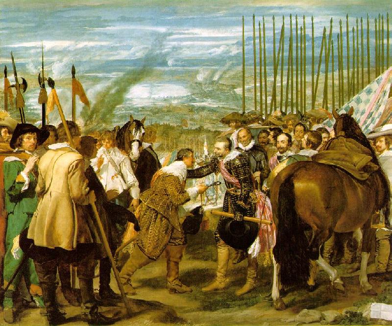 VELAZQUEZ, Diego Rodriguez de Silva y The Surrender of Breda (Las Lanzas) wr oil painting image